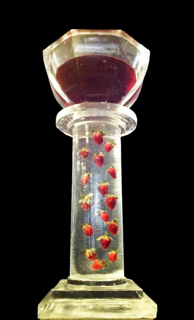 Punch Bowl On Strawberry Column